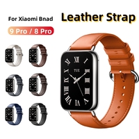 Leather Strap For Xiaomi Band 9 Pro / 8 Pro Breathable Watchband Bracelet Xiomi 9pro / 8pro Mi Band Watch Repalcement Belt