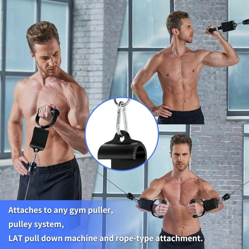 Rotating Pull-Up Handles-Ergonomic Exercise Handle for LAT Pulldown Attachments Barbell Handles for Strength Training Workout