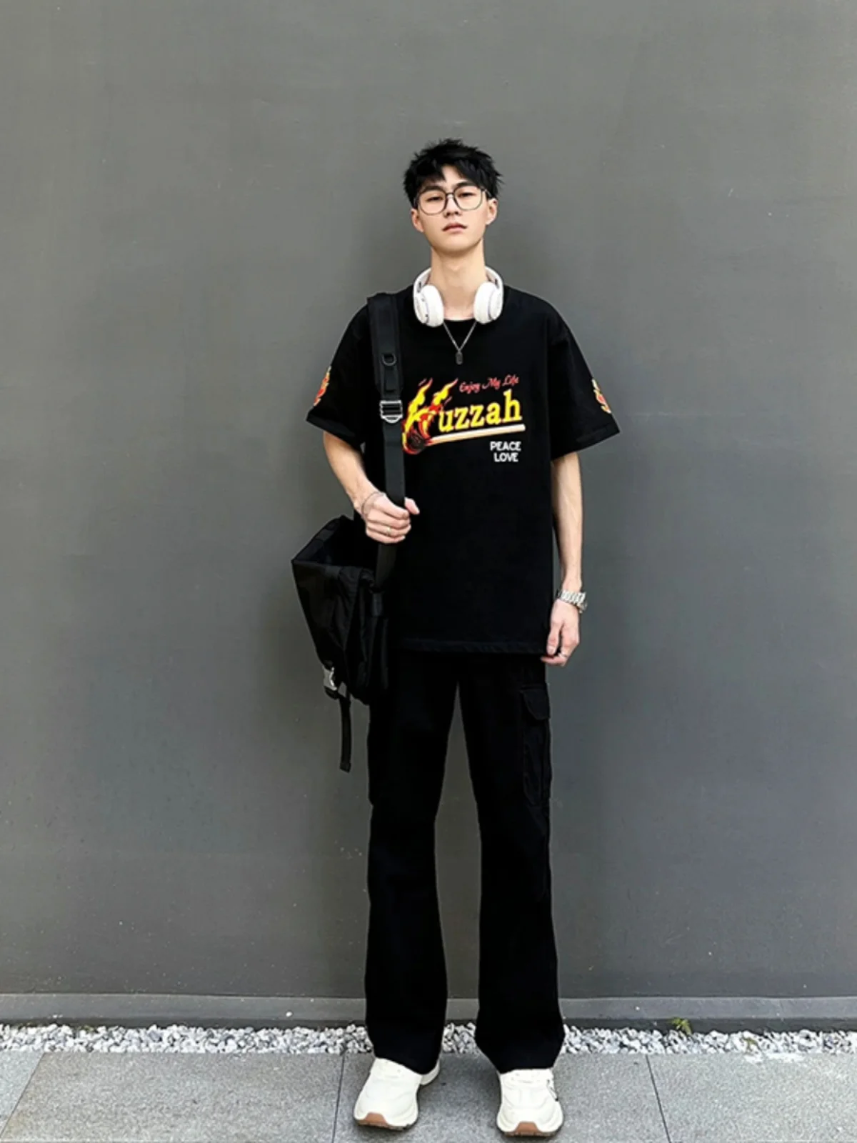 

Cleanfit Casual Men's Summer Thin Ice Silk Pants Loose Straight Leg Trousers Slimming Effect High-End Feelings Long Pants