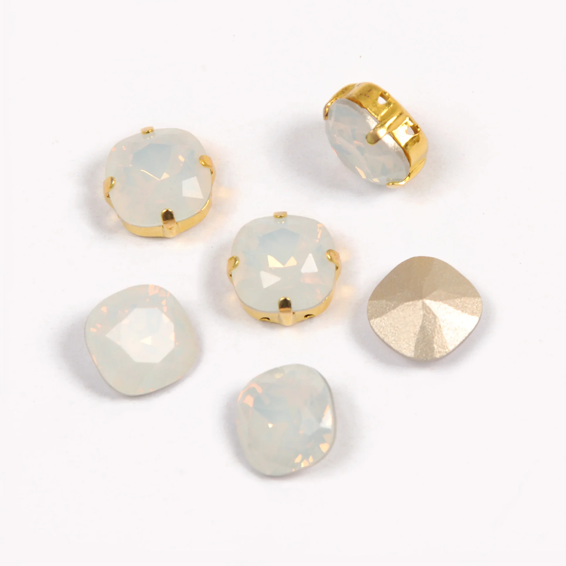 Weißer Opal Nähen auf ausgefallene Strass steine, DIY Näh zubehör, Zubehör Dekoration Glasperlen, Pointback-Kristalle für Kleidungs stück – Detail 9