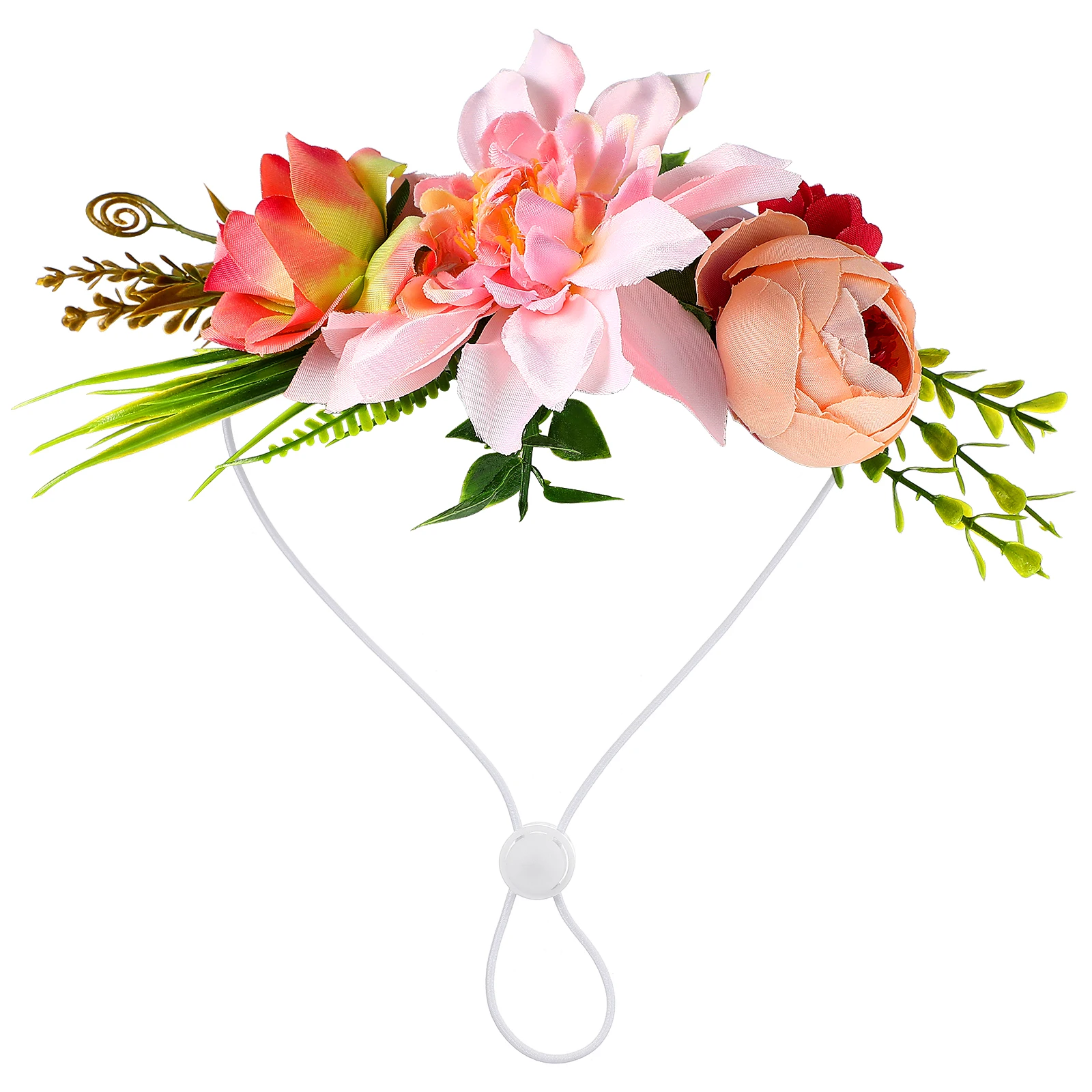 

Pet Lovely Flowers Adjustable Size Lightweight Headwear Decoration Dog Cat Wreath Summer Wear Beach Vacation Photography
