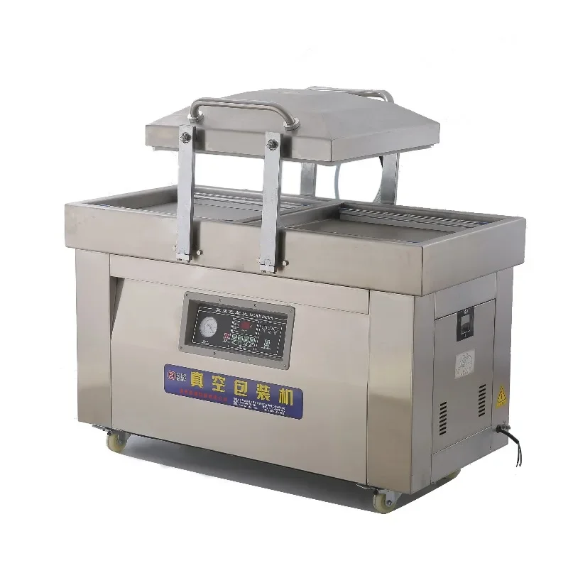 DZ-400/2SD High Efficiency Continuous Vaccum Sealer Seal Bags Machine Vacuum Packing Double Chamber Automatic Vacuum Sealer 220V