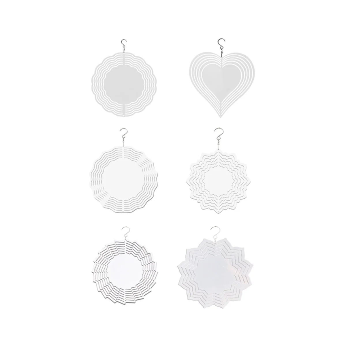 

Pet Style Wind Power White Coated Aluminum Plate Double-Sided Printing Heat Transfer Wind Chime Turntable