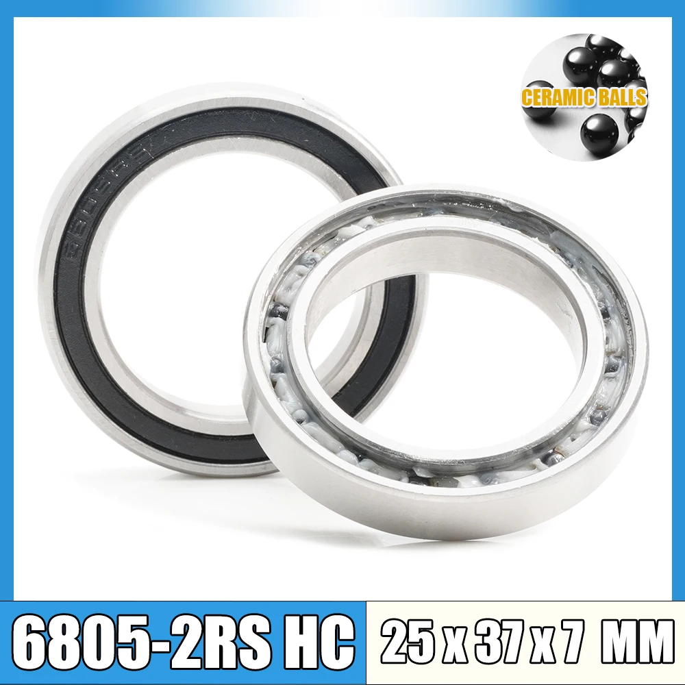 2pcs Hybrid Ceramic 6802 6805 6806 6902 2RS MR24377 Bearing 15 24 25 30 mm For Bike Bicycle Thin Section Ball Bearings