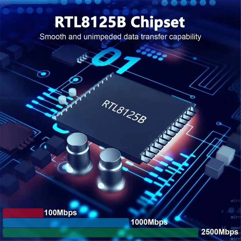 Stable Connectivities 2.5Gbps Base-T PCIe Networking Card for Desktops RJ45 Gigabits Ethernets Port Low Profilce Bracket R58F