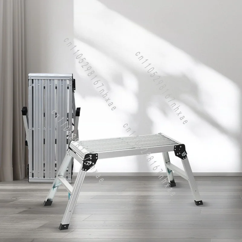 Heavy Duty Folding Ladder with Anti-Slip Feet for Car Wash,Outdoor Working Portable Aluminum Alloy,and  Step Stool Home Repair