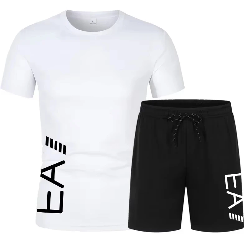 

Men's summer comfortable and fashionable sportswear tops T-shirts sports shorts 2025 new T-shirt suits quick-drying clothes