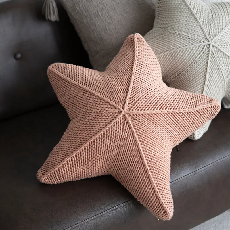 French Style Cream Knitted Pillow Sofa Cushion Beige Series New Decor Kids Room Throw Pillow