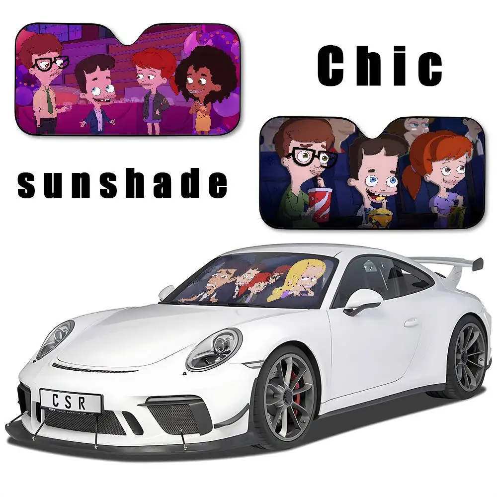 الكرتون B-Big M-MouthS مظلة السيارات الستائر القيادة سيارة ظلة غطاء الظل سيارة ظلة الأشعة فوق البنفسجية الشمس قناع حامي #2