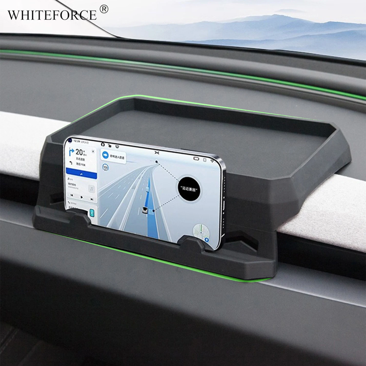 For Tesla MODEL Y Juniper MODEL 3 Highland Behind Screen Storage Box Dashboard Organizer Tissue Holder Anti-Slip Phone Bracket