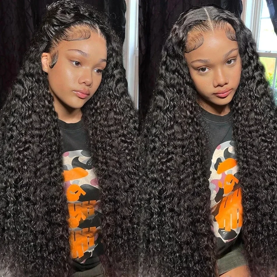 

220 Density 30 40 Inches 13x4 HD Lace Deep Wave Curly 13x6 Lace Front Human Hair Wig Lace Frontal Wigs For Women