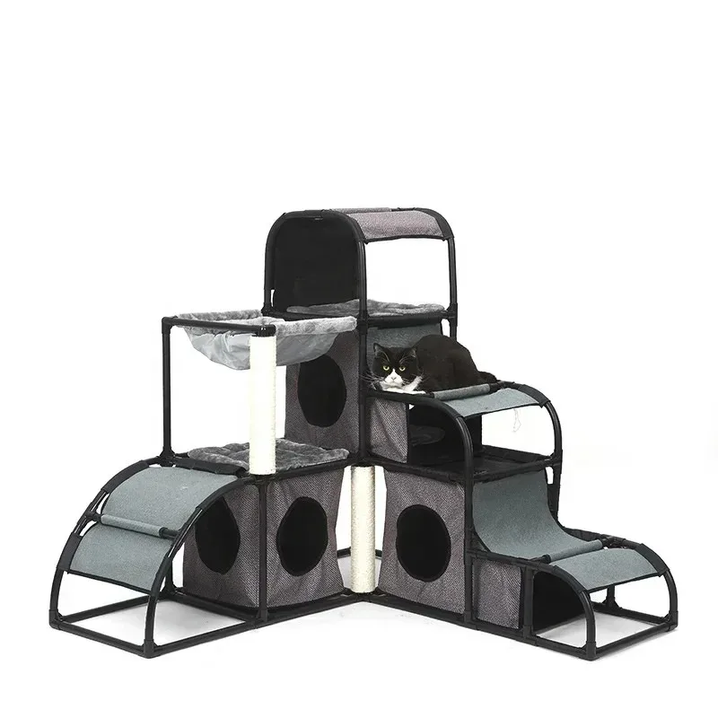 

Luxury Sisal Priced Cat Activity Condo Tree Tower Modern House Diy Furniture Cat Scratcher tree house