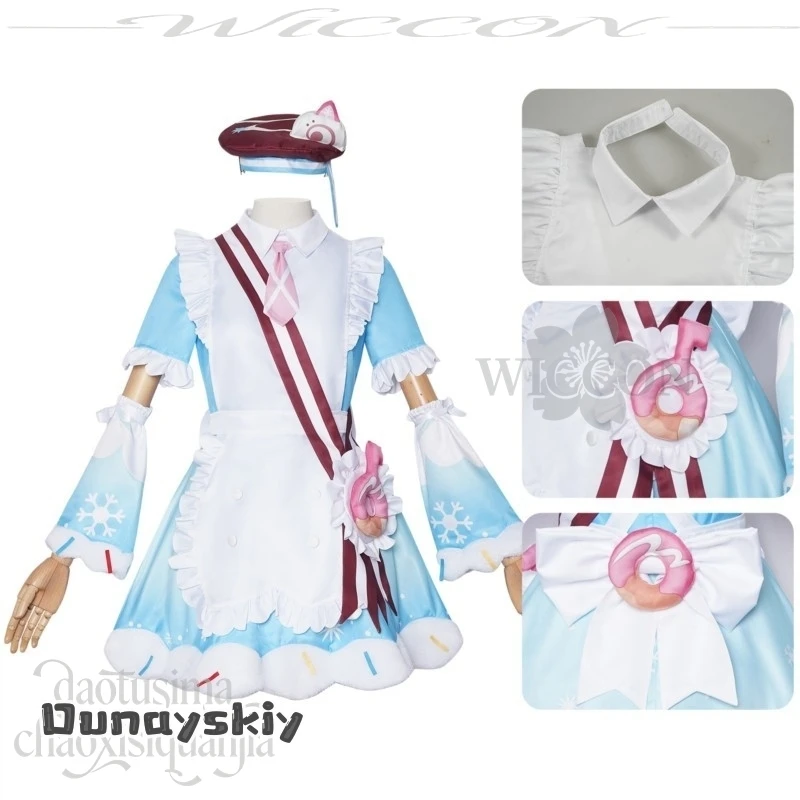 Dream ZS@Snow Mikkuu 2026 زي جديد تأثيري أنيمي لعبة مشروع Sekai Kawaii الأزرق كعكة فستان ندفة الثلج نمط الحلو لوليتا #1