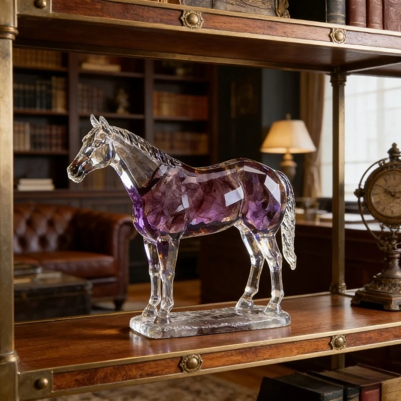 

Crystal Resin Horse Sculpture, Office Home Decoration, Desktop Animal Decorations, Indoor Crafts