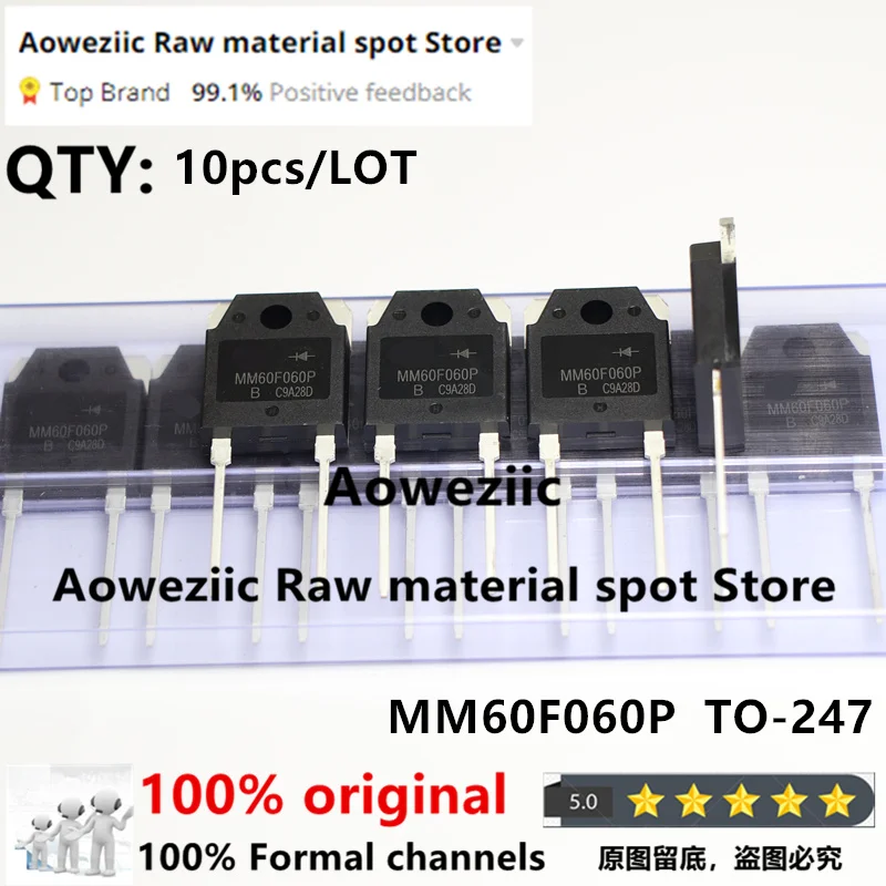 

Aoweziic 2021+ 100% New Original MM60F060P MM60F060 TO-247-2 Fast Recovery Diode 60A 600V