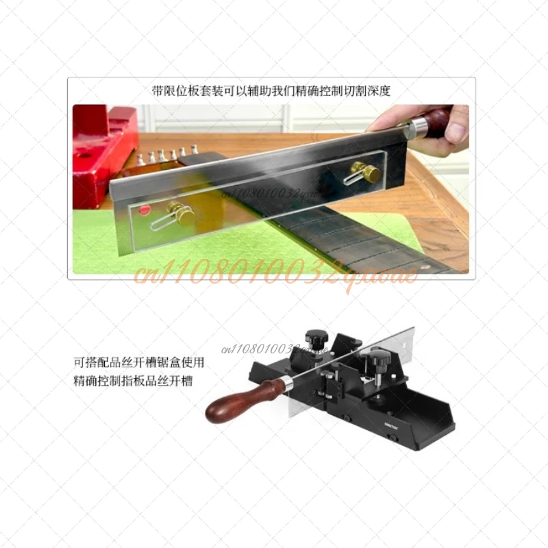 Guitar Fret Mounting Saw Folk Bakelite Guitar Fret Line Replacement Repair Tool with Limit Ruler Fret Saw