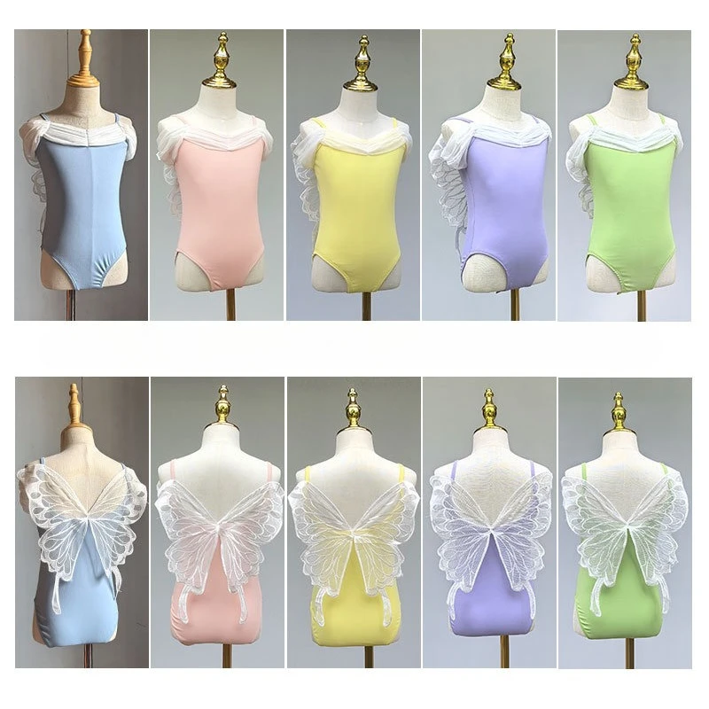 

Kids Butterfly Fairy Dance Dress Adorable Spaghetti Strap Costume Comfortable Fabric Ideal for Little Girls Performances Shows