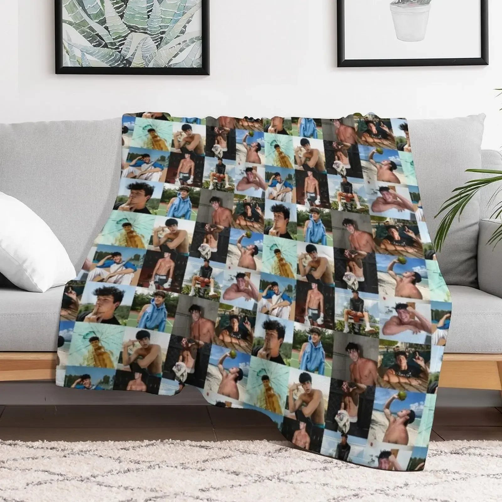 Blake gray collage Throw Blanket Summer Beddings Moving Comforter Blankets