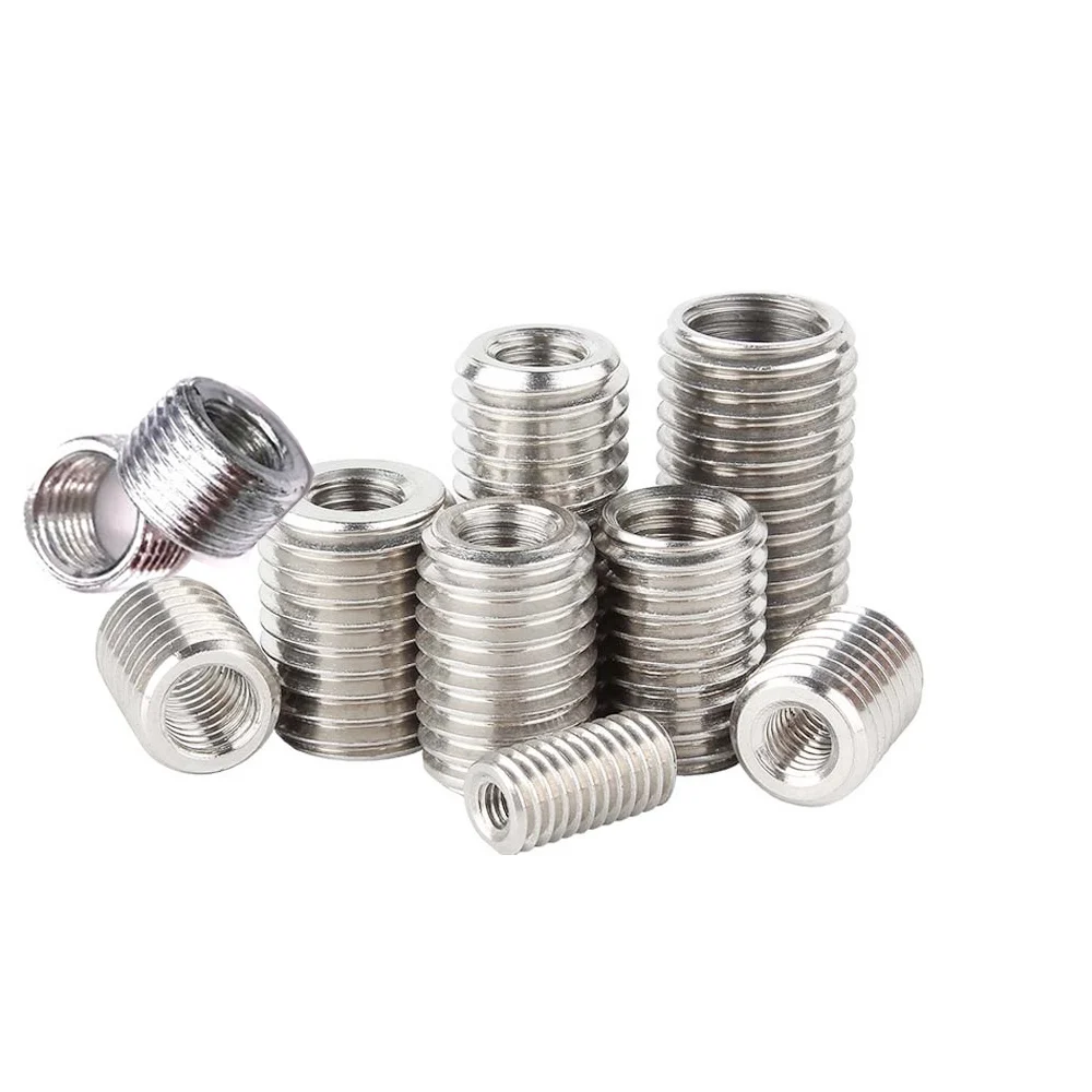 Inside Outside Thread Adapter Screw M4 M6 M8 M10 M12M14 Wire Thread Insert Sleeve Conversion Nut Coupler Convey