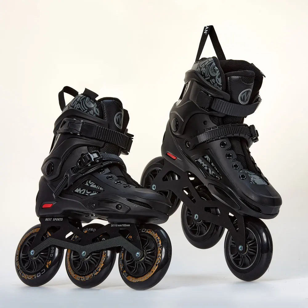 Трехколесные скоростные слаломные роликовые коньки для взрослых профессионального уровня для мужчин и женщин, новые скоростные коньки для взрослых