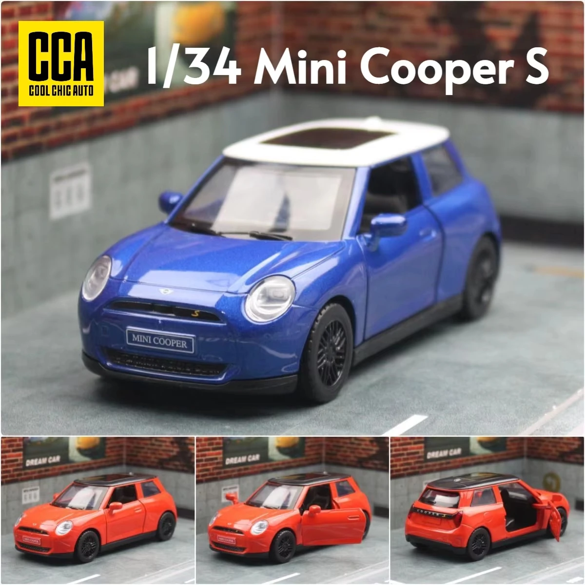 

1:34 MINI Cooper Alloy Car Diecasts & Toy Vehicles Car Model Miniature Scale Model Car For Children