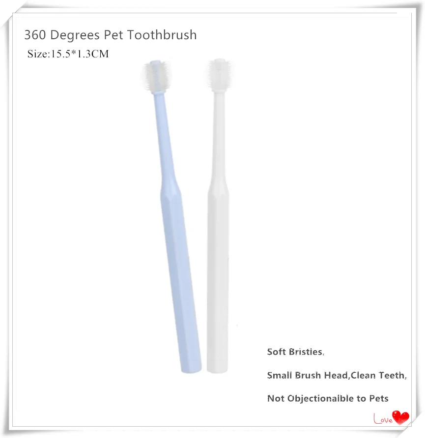 

1PC Pet Toothbrush 360 Degree Oral Cleaning Easy To Handle Deep Clean Pet Accessories Pet Toothbrush Remove Bad Breath Tartar