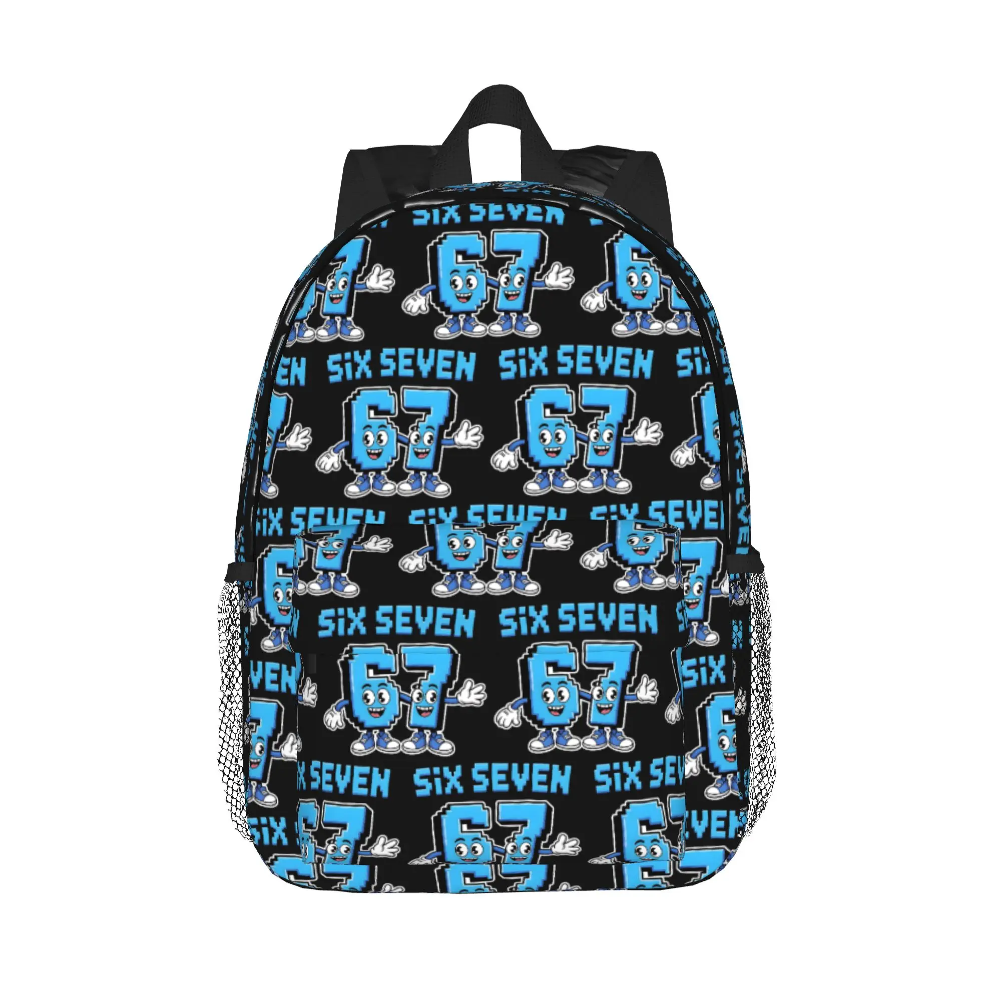 Colorful Number 67 Print Backpack Hot Sale Daypack Large Capacity Boys Girls BookBag Shoulder Bags for Men Women School Bag