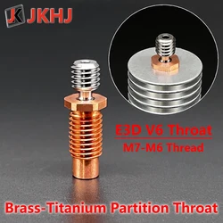 Titanyum alaşımlı bakır E3D V6 boğaz ısısı kırılması tüm Metal V6 HOTEND boğaz 3D yazıcı aksesuarları 1.75mm E3D ısıtıcı blok