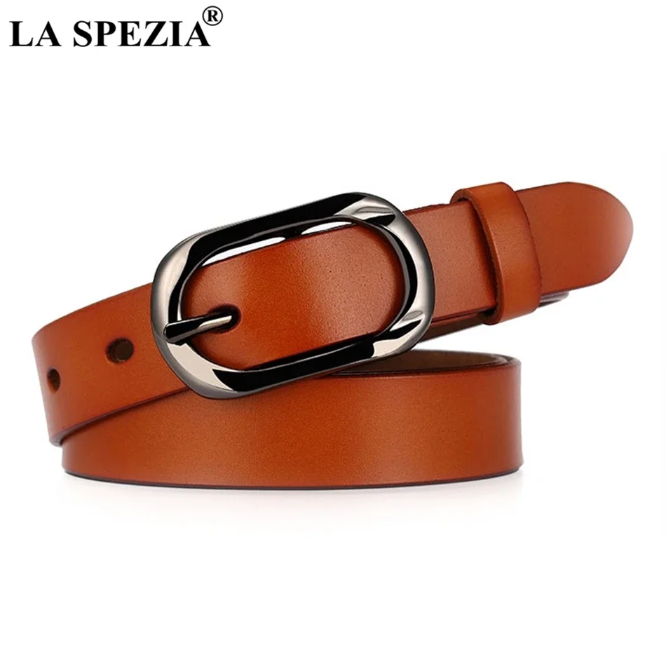 LA SPEZIA-Ceinture en cuir véritable pour femme, ceinturon bordeaux, marque vintage, pour jeans