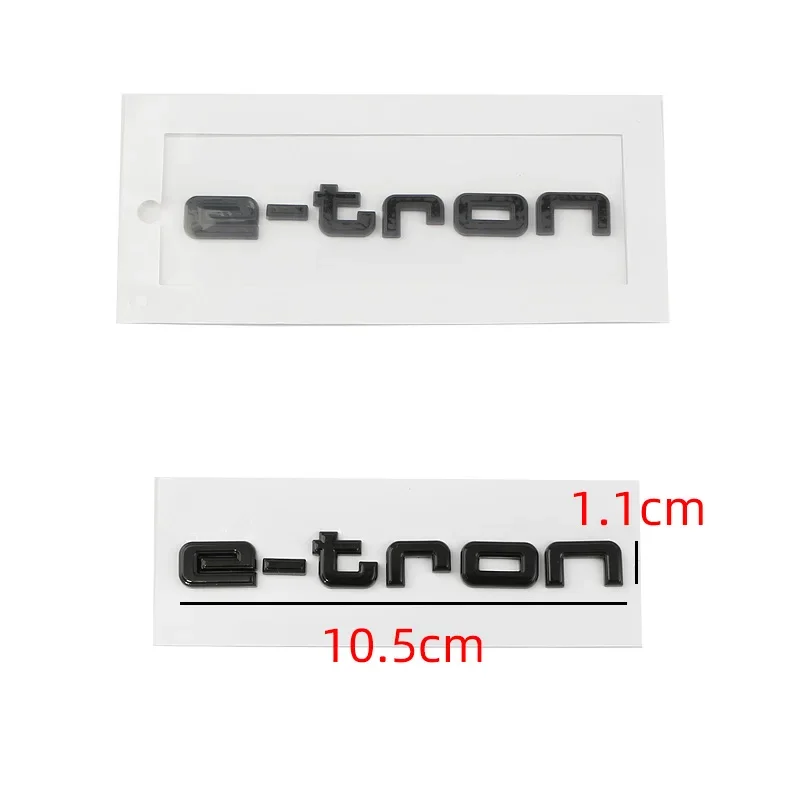 Car 3D ABS E-tron Trunk Letters Logo Badge Emblem Decals Sticker For Audi e tron 30 40 50 55 Q2 Q4 Q5 Q8 Quattro Accessories