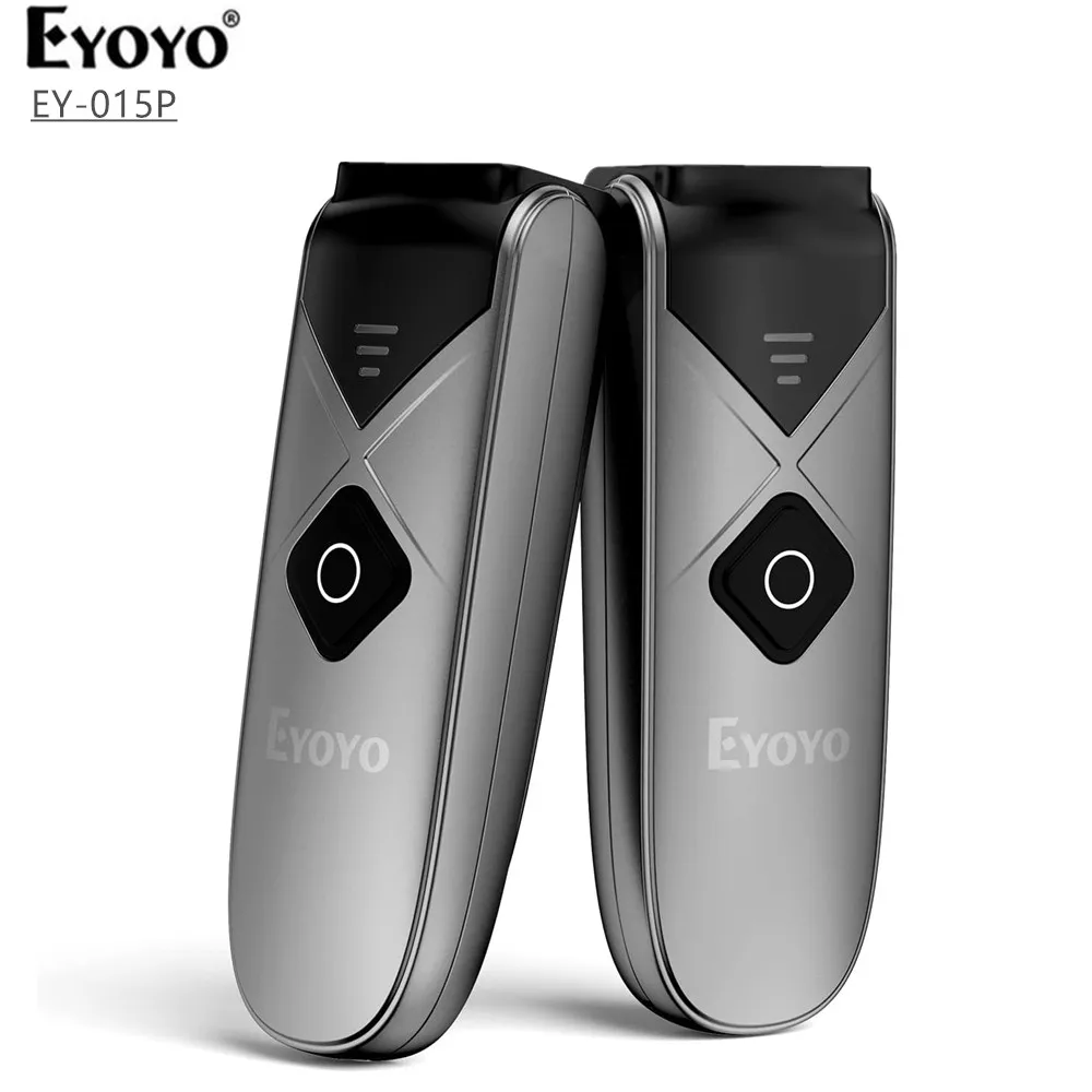 Eyoyo 2-Pack ماسح الباركود Mini QR 2D&1D بلوتوث قارئ الباركود اللاسلكي المحمول USB السلكية/بلوتوث/ 2.4G الماسح الضوئي اللاسلكي