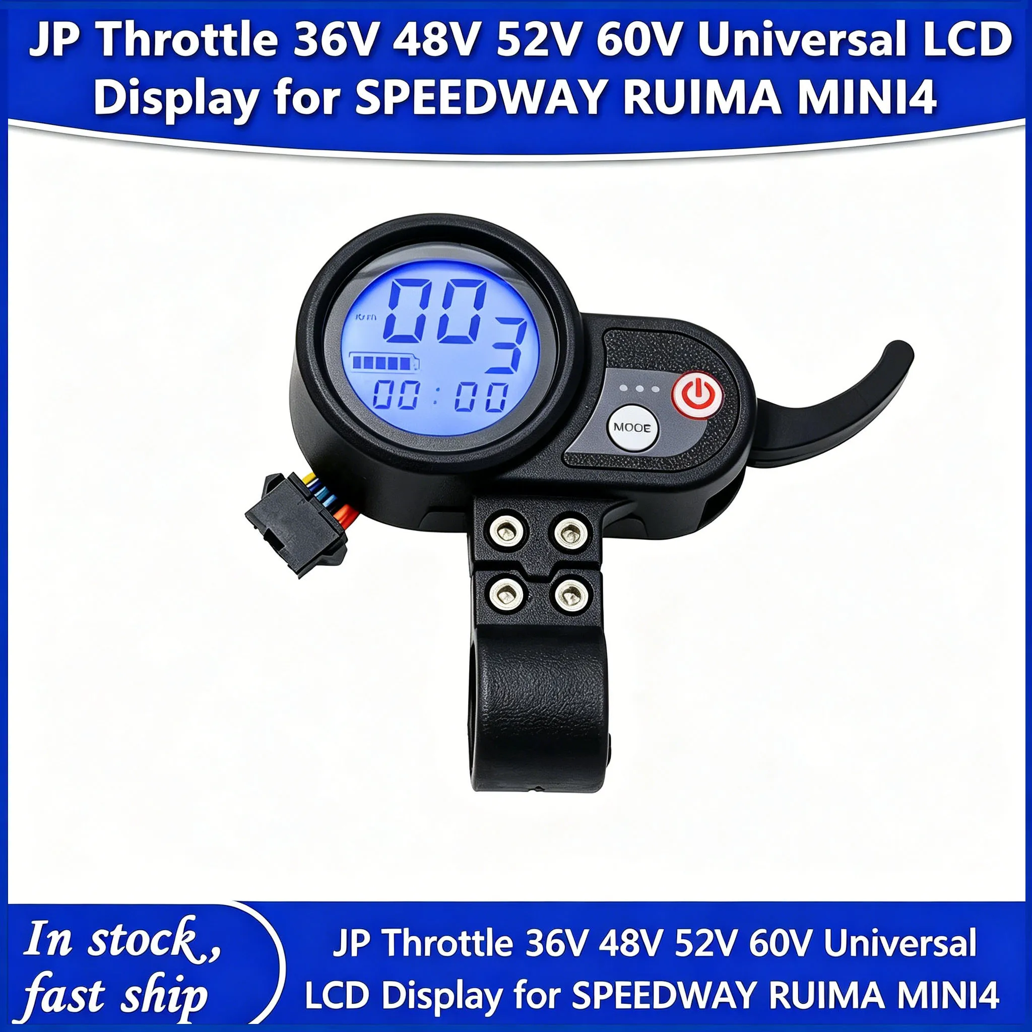 JP Throttle 36V 48V 52V 60V Universal LCD Display For SPEEDWAY RUIMA MINI4 Scooter Janobike FLJ Dualtron Electric Scooter Part