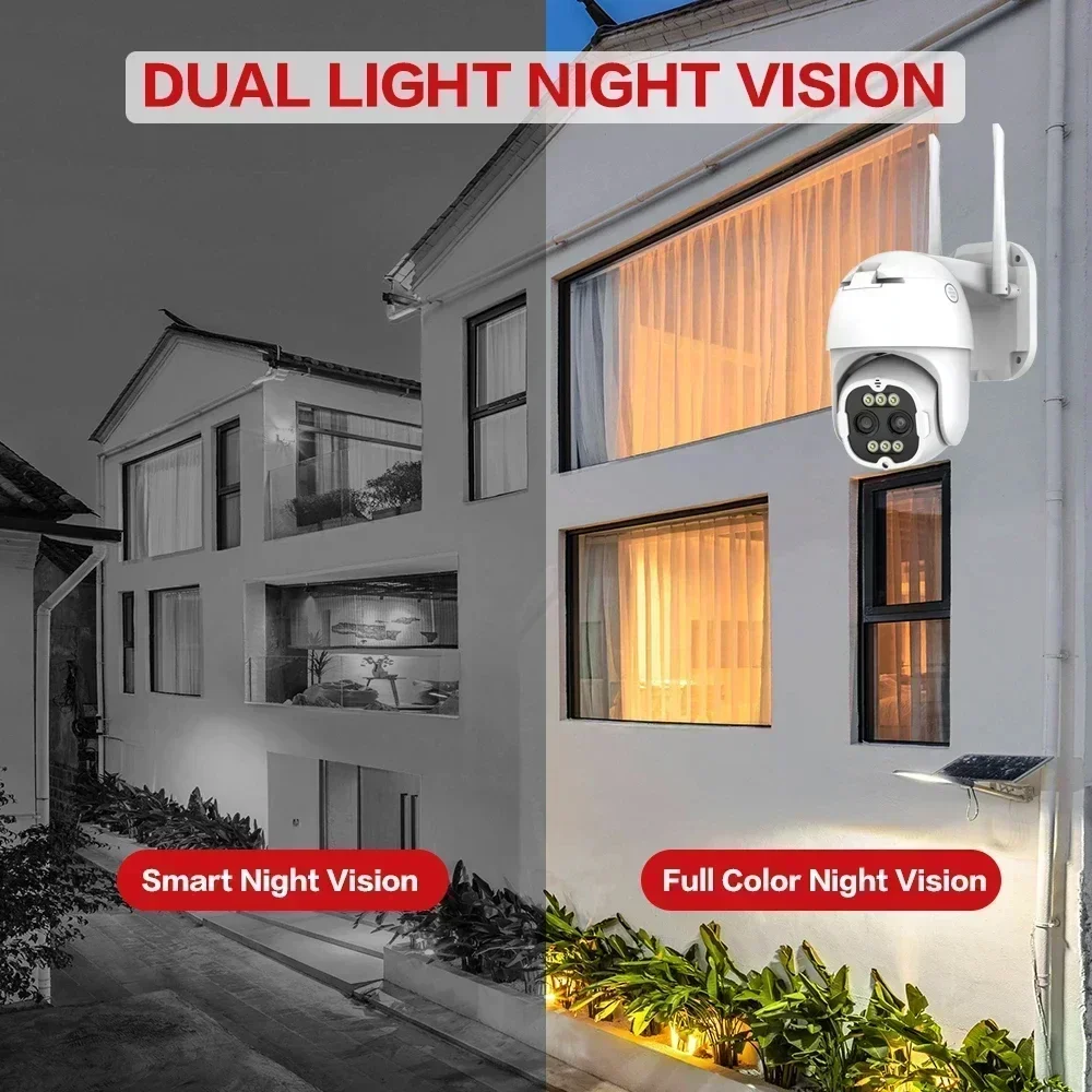 4K عدسة مزدوجة واي فاي كاميرا تلفزيونات الدوائر المغلقة نظام الأمن عدة 8X التكبير 8CH اللاسلكية NVR مجموعة السيارات تتبع CCTV طقم مراقبة الفيديو ICSEE #5