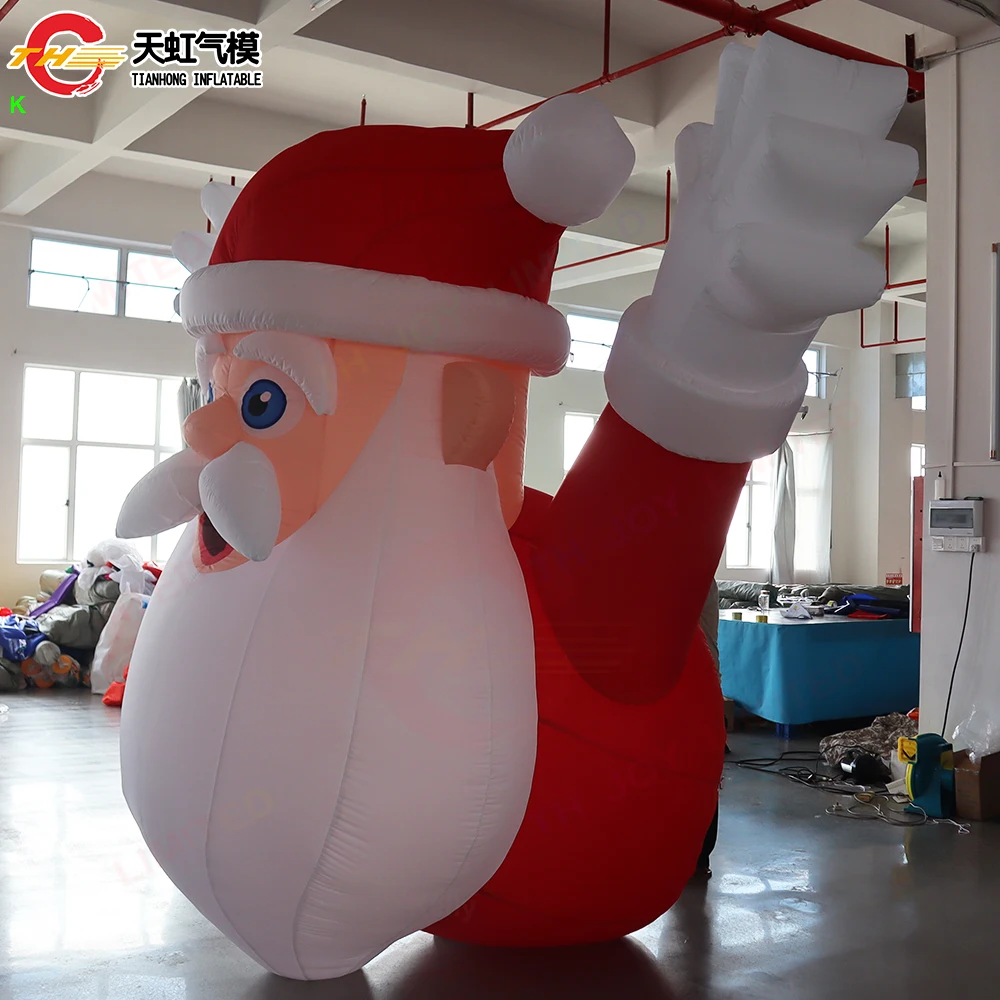 Decoraciones navideñas gigantes al aire libre, modelo de cabeza de Papá Noel inflable, juguetes inflables para publicidad de Navidad, fiesta de Carnaval