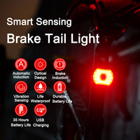 Leadbike Cycling Tail Light IPx6 Waterproof Smart Sensing Bicycle Tail Light Auto Start Brake Bike Tail Light Accessories