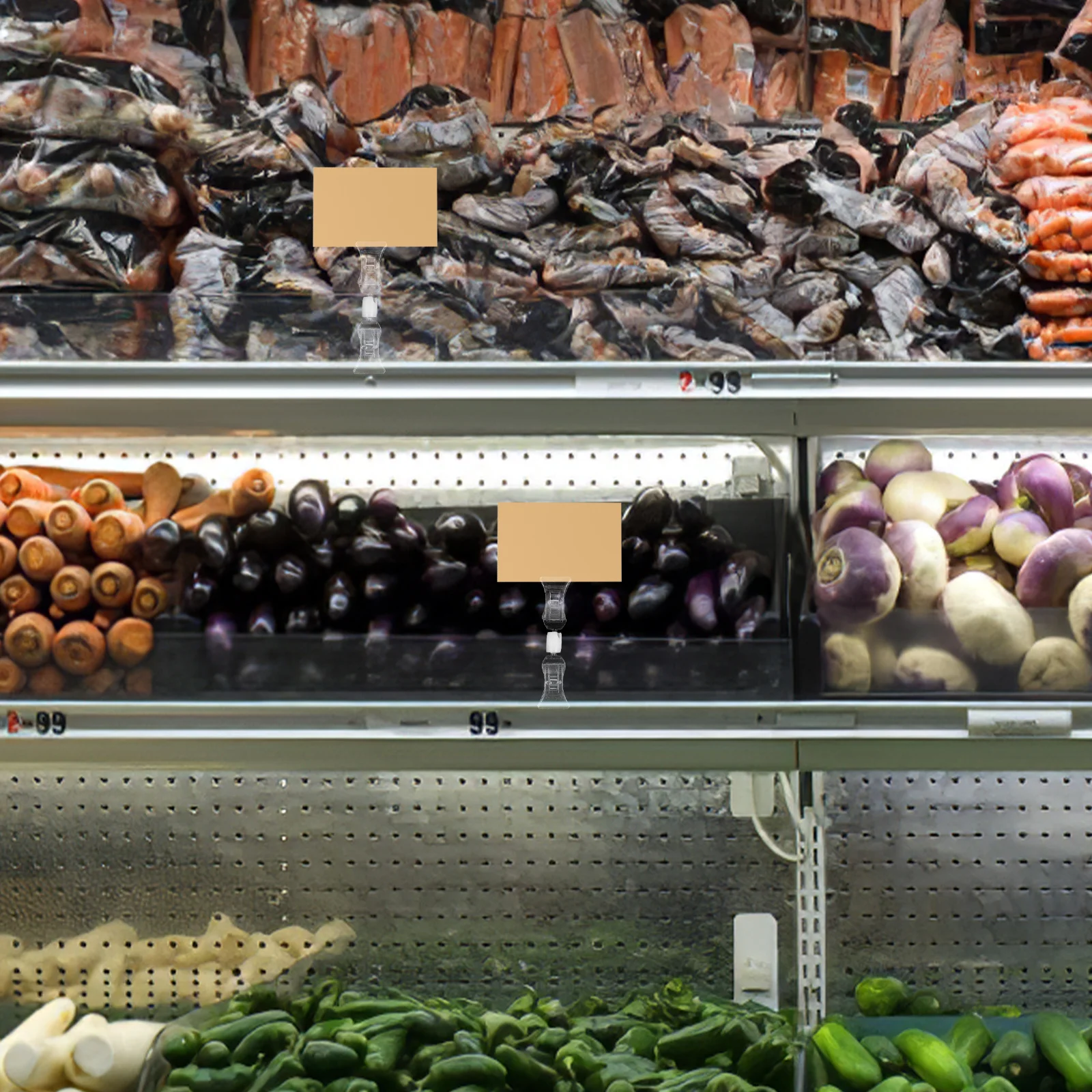 10pcs Plastic Clips Sign Holder For Price Tag Display Double Sided Clip Merchandise Sign Stand Desktop Document Holder Office