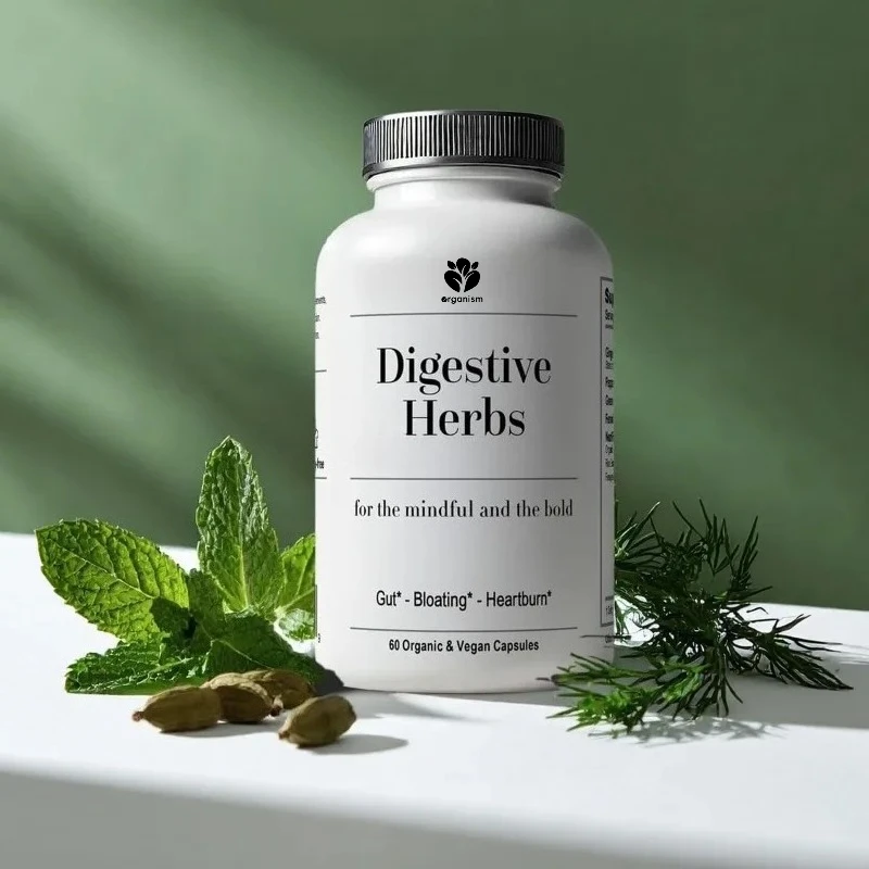 

Травяные добавки, содержащие имбирем, мятой, кардамоном, семена фенхеля - Пищевые добавки - 60 капсул