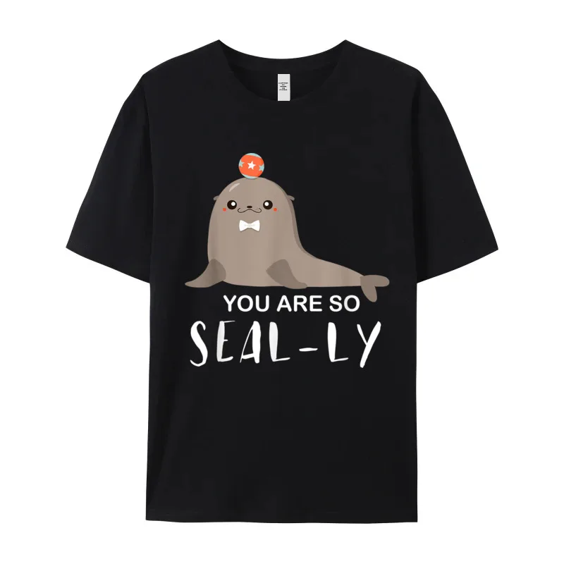 Latest women's Tops & Tees Cute Seal Shirt Funny Animal Normal T-shirts Premium Cotton Short Sleeve Casual Tshirts Round Neck