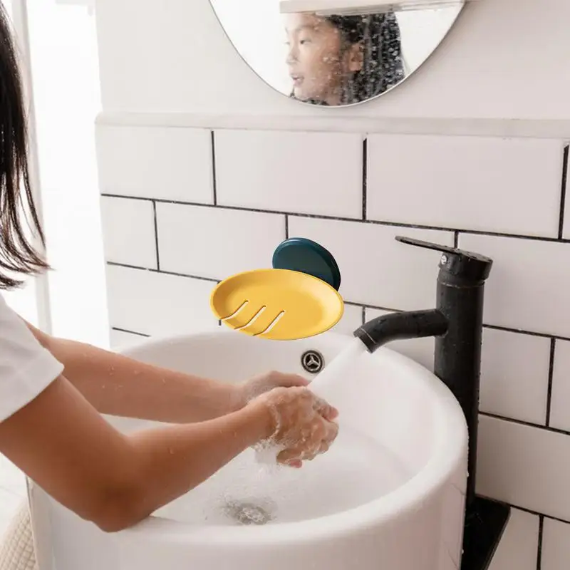 Portasapone portasapone da parete per doccia portasapone da bagno con scarico salvasapone per bagno KitchenNo Drilling