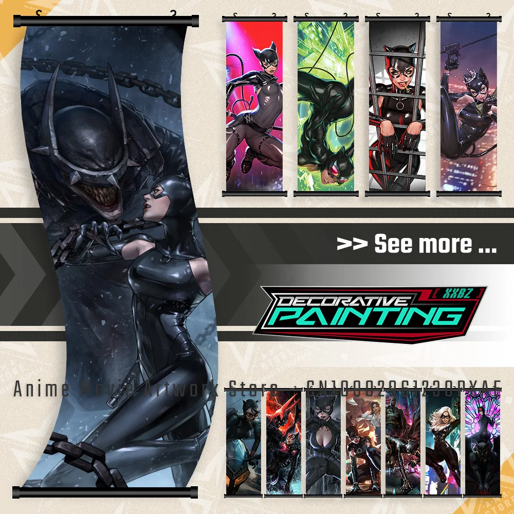 

Movie Batman Catwoman Character Home Decoration Wall Artwork Hanging Painting Room Canvas Print Scrolls Picture Interior Poster
