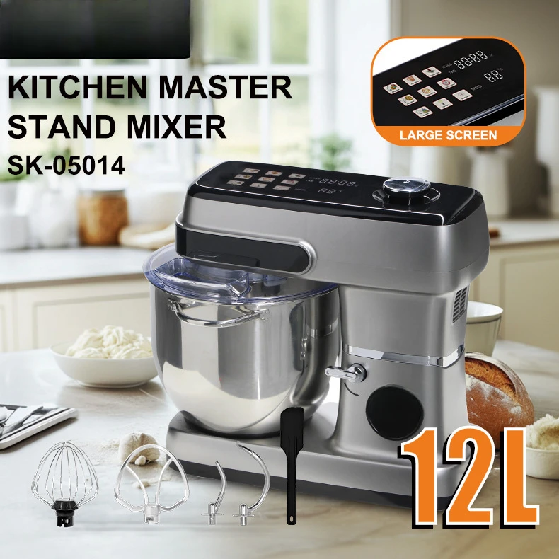 

05014 Dough Kneader 12L Stainless Steel Cooking Machine Stirring Egg Beating Cooking Machine