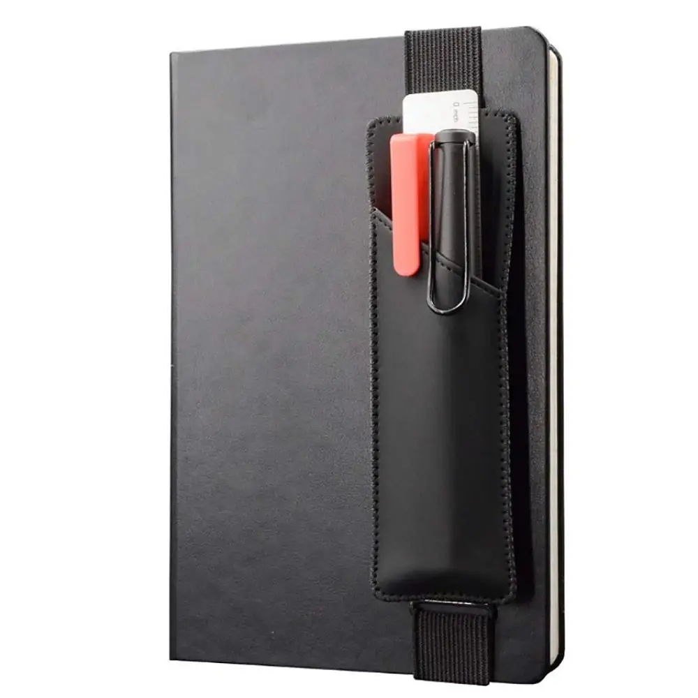 Fournitures cahiers réglables porte-stylo cahiers élastiques en cuir pochette à crayons bureau planificateurs détachables pochette à crayons