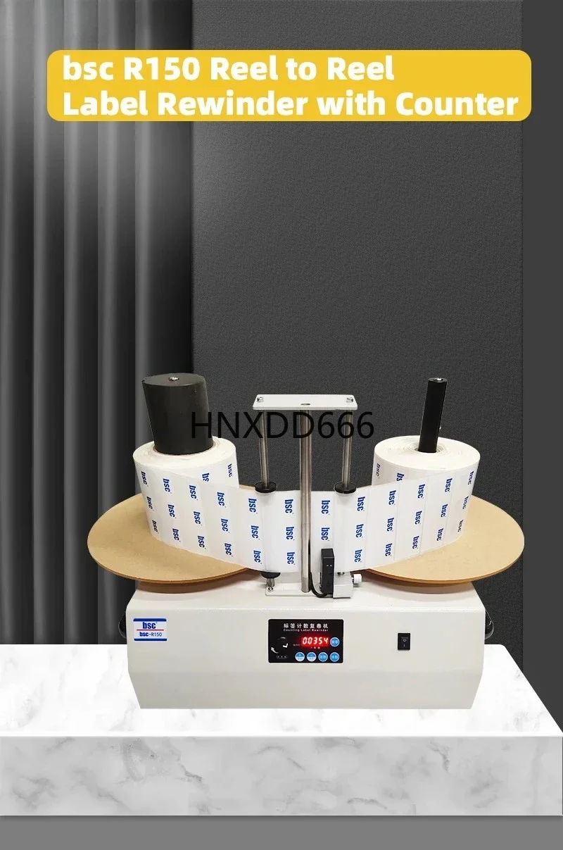 Roll to Roll Label Rewinds BSC-R150 Automatic Label Rewinder Machine with Counter Label Rewinding Counting Machine