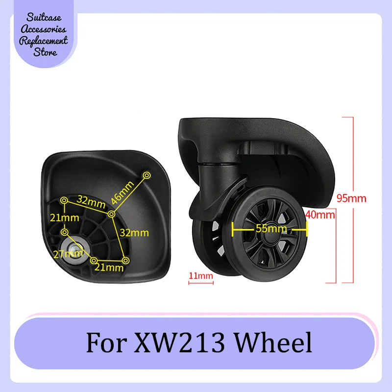 

Suitable For XW213 Rotating Smooth Silent Shock Absorbing Wheel Accessories Wear-resistant Universal Wheel Replacement Suitcase