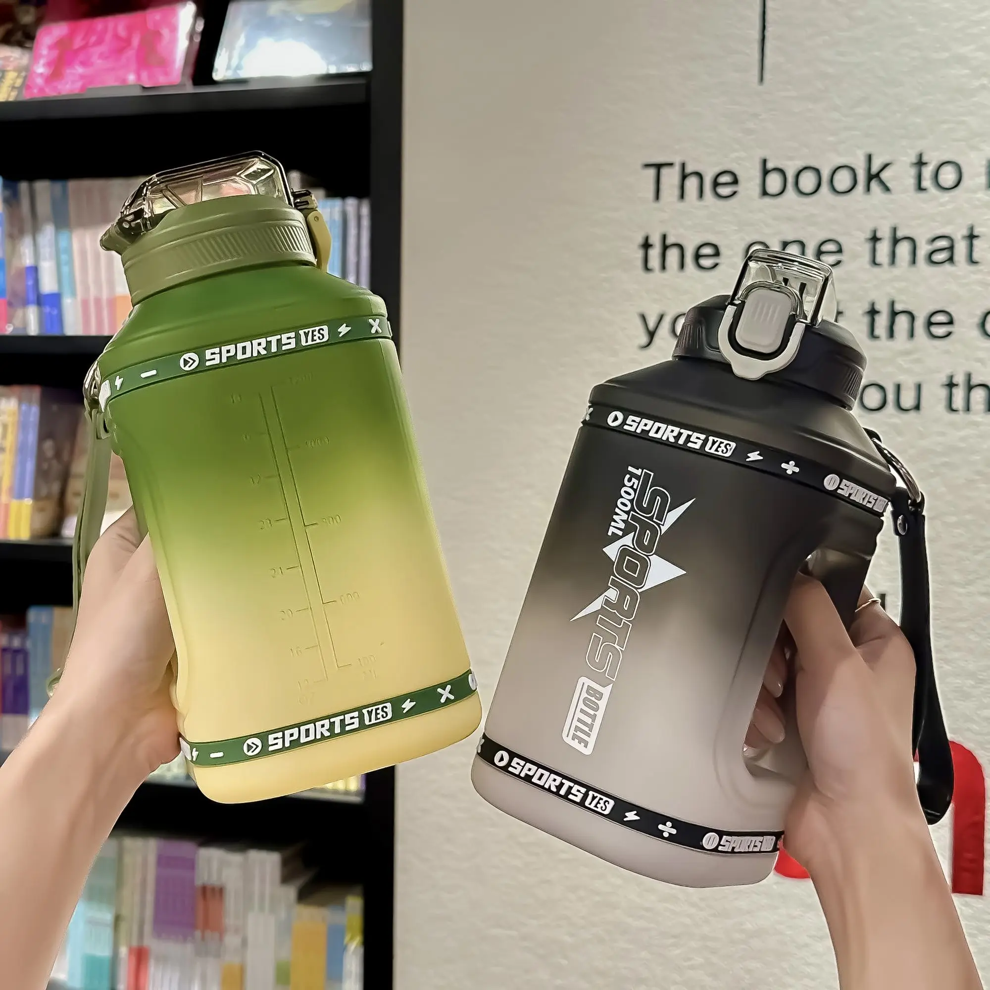 Borraccia da palestra da 2,5 litri - Brocca fitness ad alta capacità per uomo con segnaletica temporale |   Senza BPA e impermeabile per allenamenti e attività all'aperto