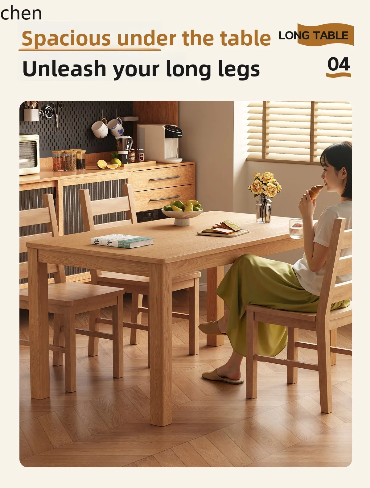 Yxy Solid Wood Dini…