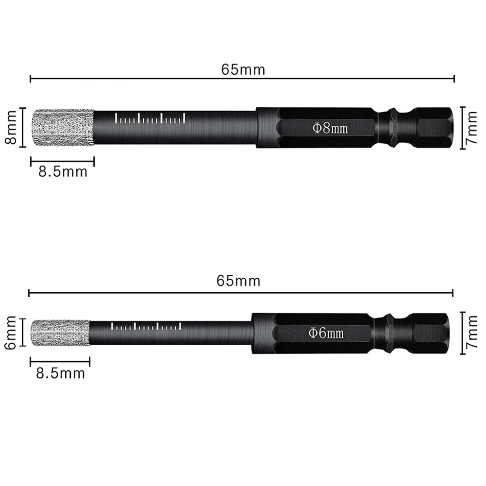 

Diamond Drill Bit Marble Multi-purpose Ceramics Dry For Porcelain Hex High Efficiency Tile Tipped Wax Inside 2PCS