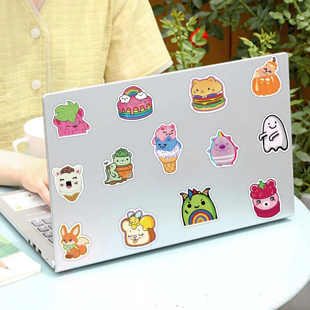 50 قطعة من ملصقات شخصية موريا إليزابيث ملصق كرتوني لطيف لمذكرات الثلاجة على ظهره ملصق تزيين هدية مكافأة الطالب #4