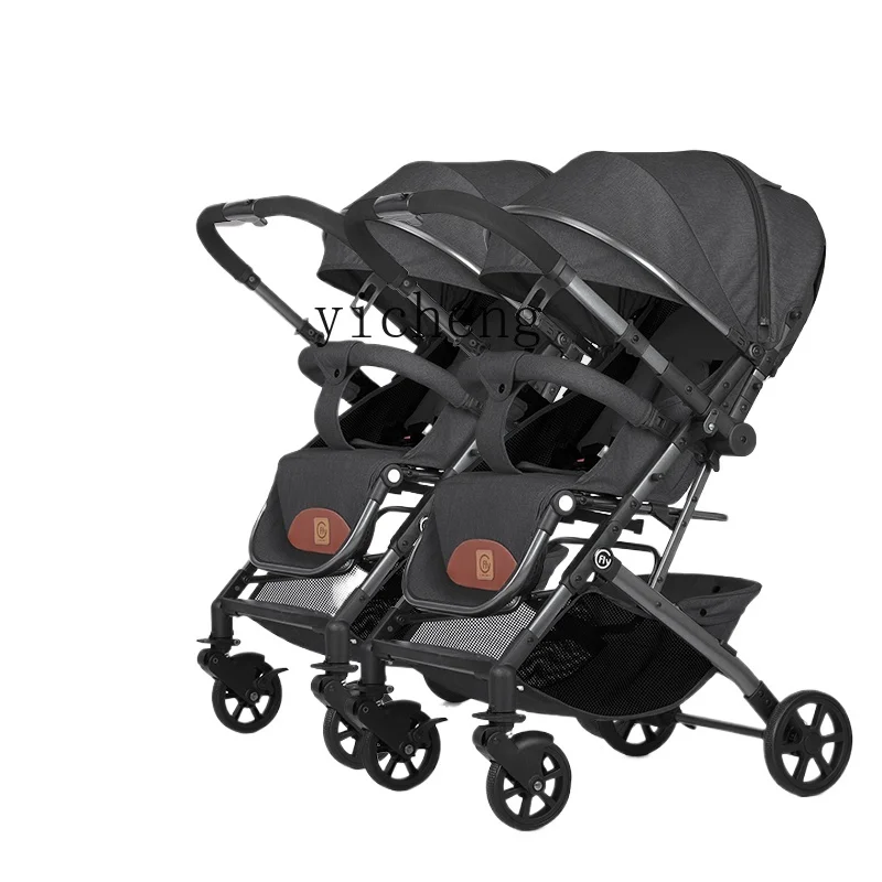 

Tqh Lightweight Folding Two-Way Baby Stroller Sitting Lying Baby Four-Wheeled Cart Shock-Absorbing Stroller