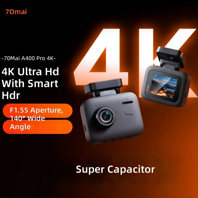 

Видеорегистратор A400 Pro 4K, круглосуточный мониторинг парковки, установка без проводов, ночное видение, автомобильный видеорегистратор Ultra HD, камера для автомобиля, автоматический видеорегистратор